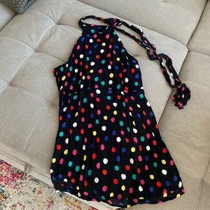 Polka Dot High Neck Dress